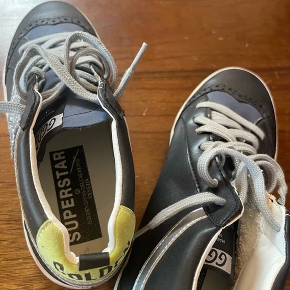 Golden Goose Black and Silver Glitter Sneakers - Picture 6 of 8